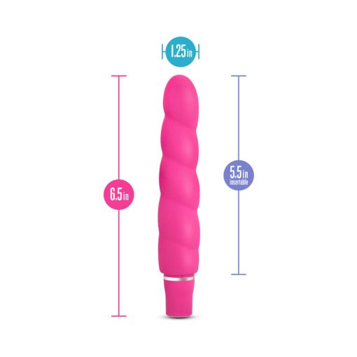 Luxe Anastasia Silicone Slimline Vibrator Pink - Image 5