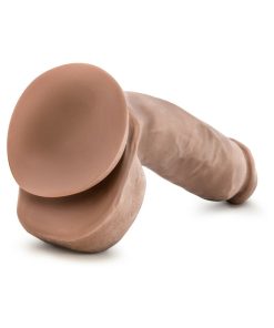 Au Naturel Macho 8.5" Dual Density Dildo with Balls – Strap-On Compatible