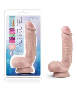 Au Naturel Anthony 8.5 In. Posable Dual Density Dildo With Balls Beige