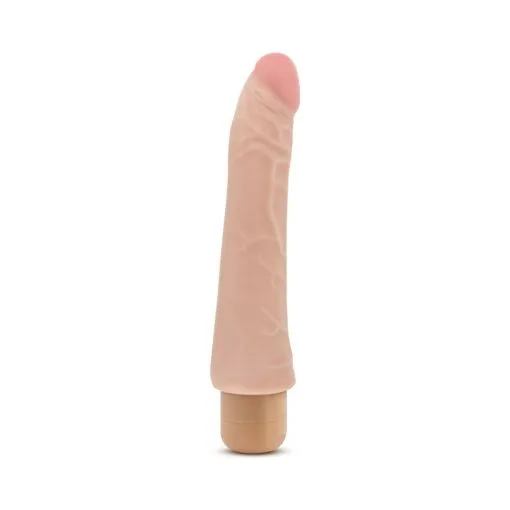 X5 Plus Mambo Vibe Realistic 9.25 In. Vibrating Dildo Beige - Image 2
