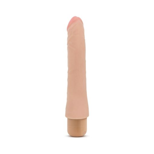 X5 Plus Mambo Vibe Realistic 9.25 In. Vibrating Dildo Beige - Image 3