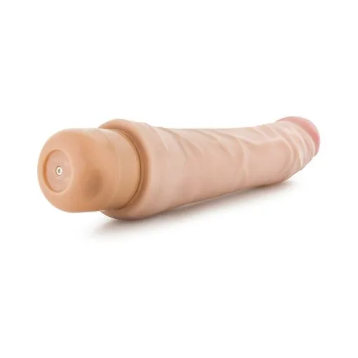 X5 Plus Mambo Vibe Realistic 9.25 In. Vibrating Dildo Beige - Image 5