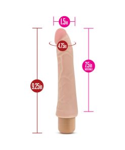 X5 Plus Mambo Vibe Realistic 9.25 In. Vibrating Dildo Beige