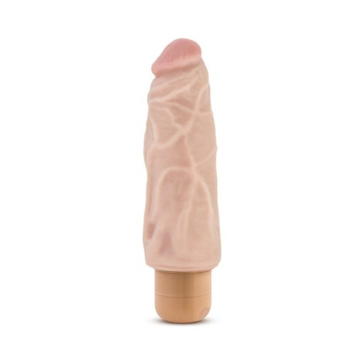 Dr. Skin Vibe 9 Realistic 7.5 In. Vibrating Dildo Beige - Image 2