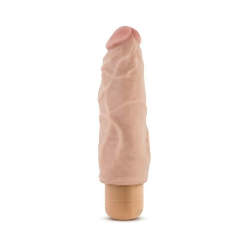 Dr. Skin Vibe 9 Realistic 7.5 In. Vibrating Dildo Beige - Image 3
