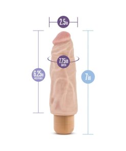 Dr. Skin Vibe 9 Realistic 7.5 In. Vibrating Dildo Beige