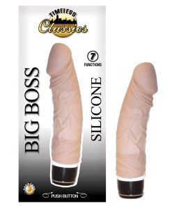 Timeless Classics Big Boss 6.5In. Multispeed Waterproof Vibe (White)