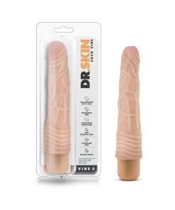 Dr. Skin Vibe 2 Realistic 9 In. Vibrating Dildo Beige