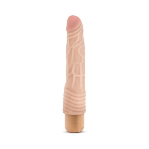 Dr. Skin Vibe 2 Realistic 9 In. Vibrating Dildo Beige - Image 3