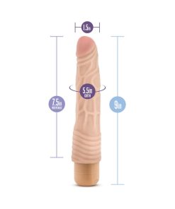 Dr. Skin Vibe 2 Realistic 9 In. Vibrating Dildo Beige
