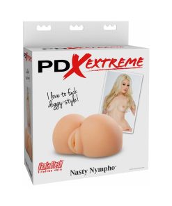 Pdx Nasty Nympho Dual-Entry Masturbator Beige