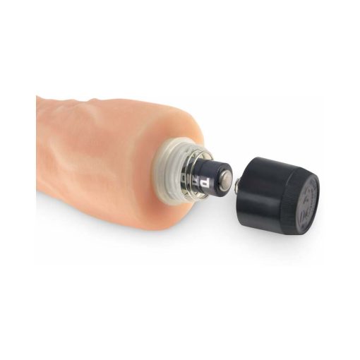 Real Feel Lifelike Toyz No. 13 Realistic 8 In. Vibrating Dildo With Balls Beige - Image 3