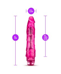 B Yours Vibe 1 Realistic 9 In. Vibrating Dildo Pink