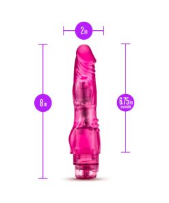 B Yours Vibe 4 Realistic 8 In. Vibrating Dildo Pink