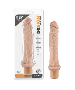 Dr. Skin Vibe 8 Realistic 9.75 In. Vibrating Dildo Beige