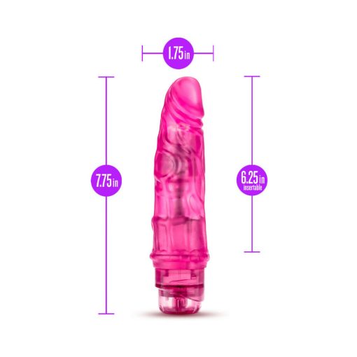 B Yours Vibe 3 Realistic 7.75 In. Vibrating Dildo Pink - Image 7