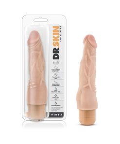 Dr. Skin Vibe 4 Realistic 8 In. Vibrating Dildo Beige