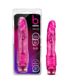 B Yours Vibe 2 Realistic 9 In. Vibrating Dildo Pink