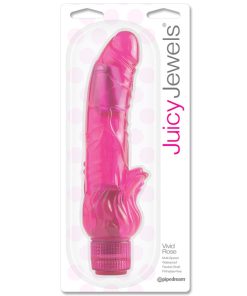 Juicy Jewels Vivid Rose Flexible Curved Semi-Realistic Vibrator Pink