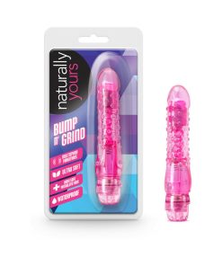 Naturally Yours Bump N' Grind Textured Slimline Vibrator Pink
