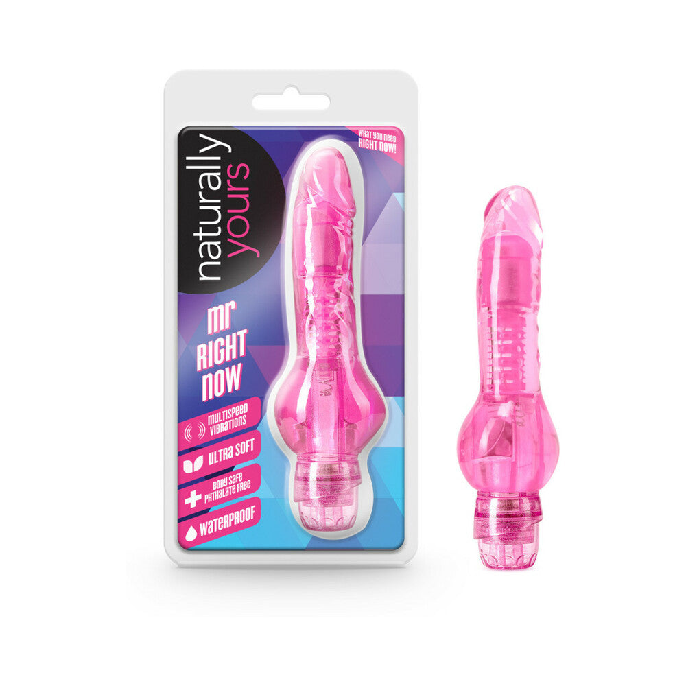 Naturally Yours Mr. Right Now Realistic 6.5 In. Vibrating Dildo Pink 1 Naturally Yours Mr. Right Now Realistic 6.5 In. Vibrating Dildo Pink