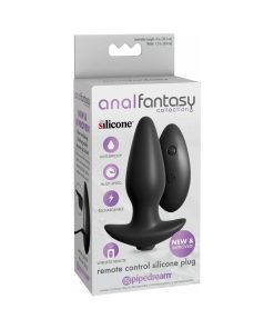 Anal Fantasy Collection Vibrating Remote Control Silicone Plug Black