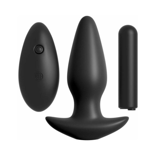 Anal Fantasy Collection Vibrating Remote Control Silicone Plug Black - Image 2