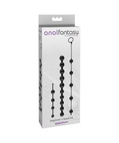 Anal Fantasy Collection 3-Piece Silicone Beginner'S Bead Kit Black
