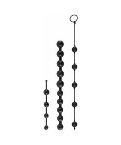 Anal Fantasy Collection 3-Piece Silicone Beginner'S Bead Kit Black