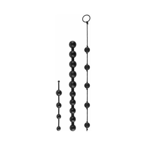 Anal Fantasy Collection 3-Piece Silicone Beginner'S Bead Kit Black - Image 2