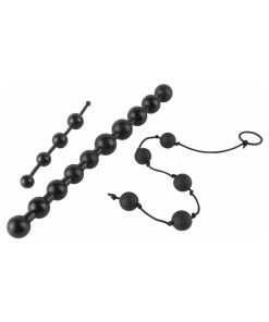 Anal Fantasy Collection 3-Piece Silicone Beginner'S Bead Kit Black