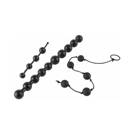 Anal Fantasy Collection 3-Piece Silicone Beginner'S Bead Kit Black - Image 3