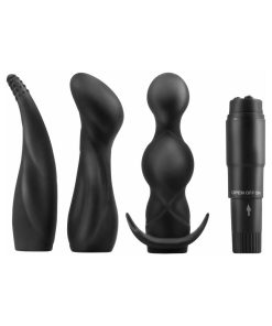 Anal Fantasy Collection 4-Piece Silicone Anal Adventure Kit Black