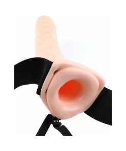 Fetish Fantasy Series 8 In. Hollow Strap-On Beige/Black