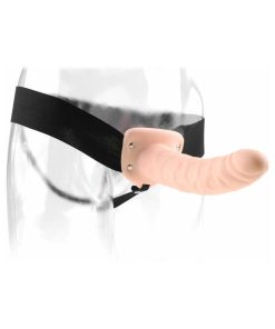 Fetish Fantasy Series 8 In. Hollow Strap-On Beige/Black