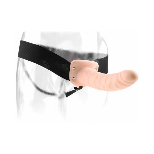 Fetish Fantasy Series 8 In. Hollow Strap-On Beige/Black - Image 4