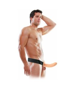 Fetish Fantasy Series 8 In. Hollow Strap-On Beige/Black