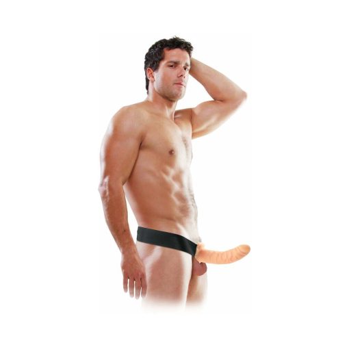 Fetish Fantasy Series 8 In. Hollow Strap-On Beige/Black - Image 5