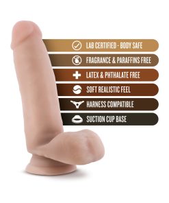 Coverboy The Surfer Dude Realistic 7 In. Dildo With Balls Beige