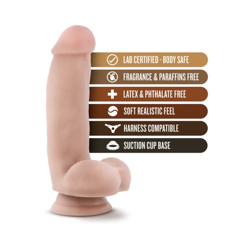 Coverboy The Pizza Boy Realistic 7 In. Dildo With Balls Beige - Image 8