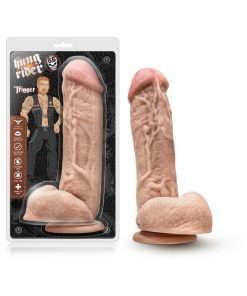 Hung Rider Trigger Realistic 8.5 In. Dildo With Balls Beige