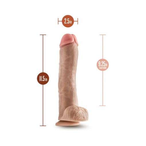 Hung Rider Hammer Realistic 11.5 In. Dildo With Balls Beige - Image 6