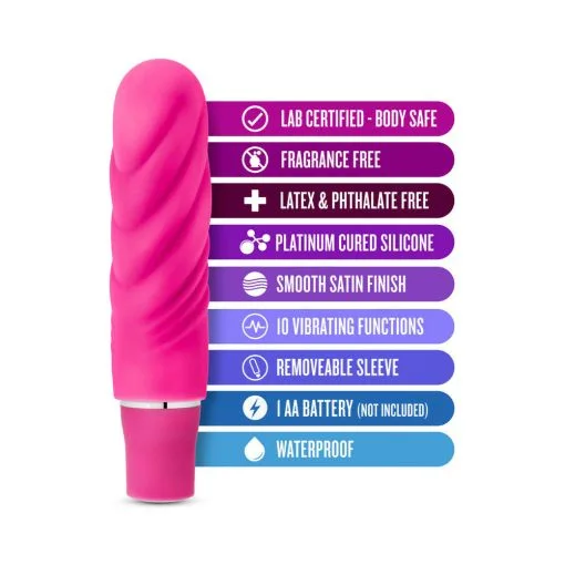Luxe Nimbus Mini Silicone Vibrator Pink - Image 5