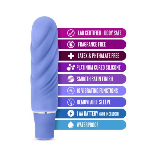 Luxe Nimbus Mini Silicone Vibrator Periwinkle - Image 5