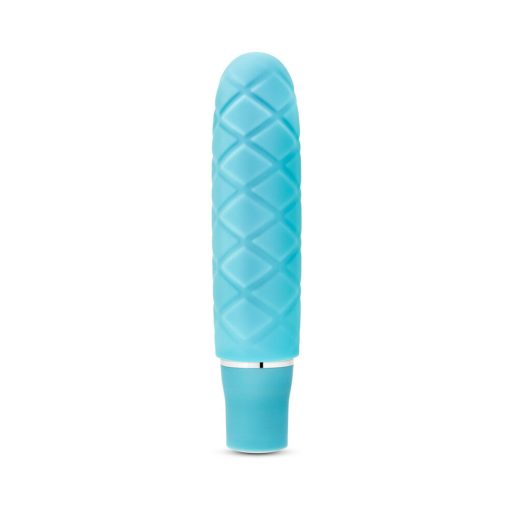 Luxe Cozi Mini Silicone Slimline Vibrator Aqua - Image 2