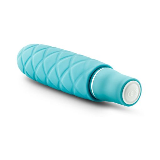 Luxe Cozi Mini Silicone Slimline Vibrator Aqua - Image 4