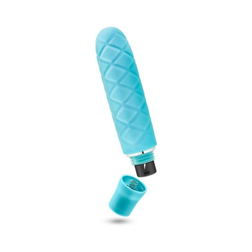Luxe Cozi Mini Silicone Slimline Vibrator Aqua - Image 6