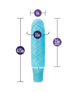 Luxe Cozi Mini Silicone Slimline Vibrator Aqua