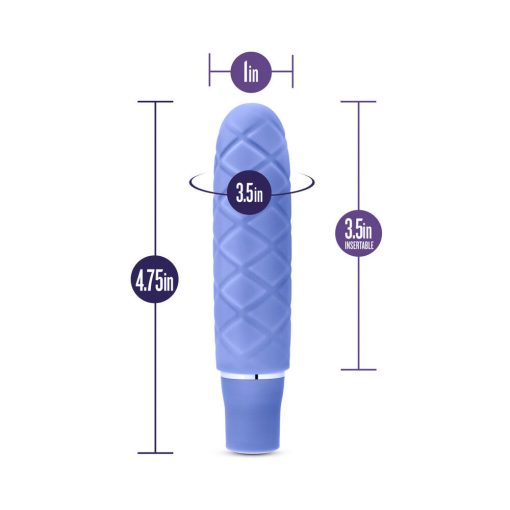 Luxe Cozi Mini Silicone Slimline Vibrator Periwinkle - Image 7