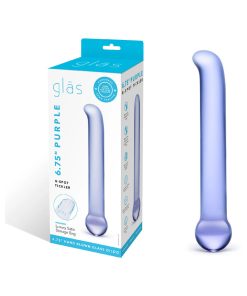 Glas 6.75 In. Purple G-Spot Tickler Glass Dildo